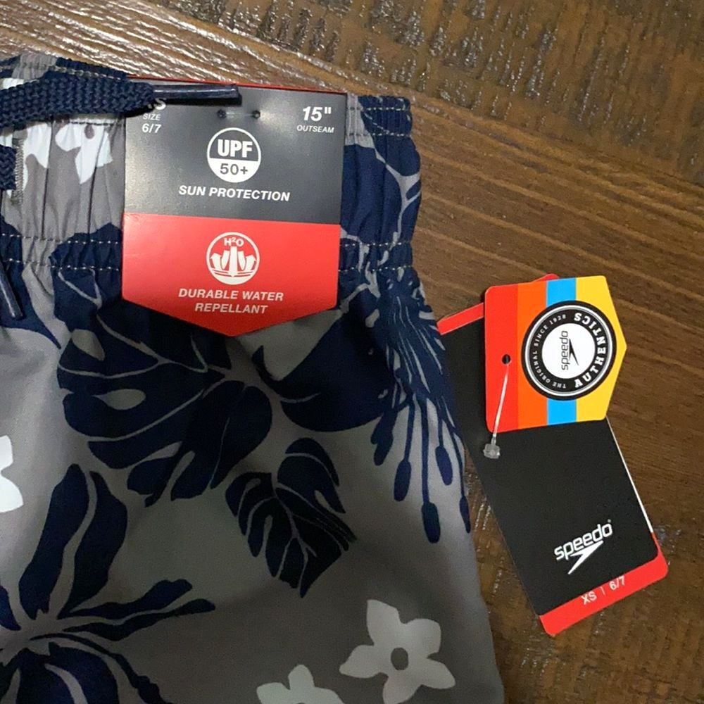 Speedo - Boys - Hawaiian - Swim Trunks - Size XS - 6/7 - NWT! - Picture 3 of 3